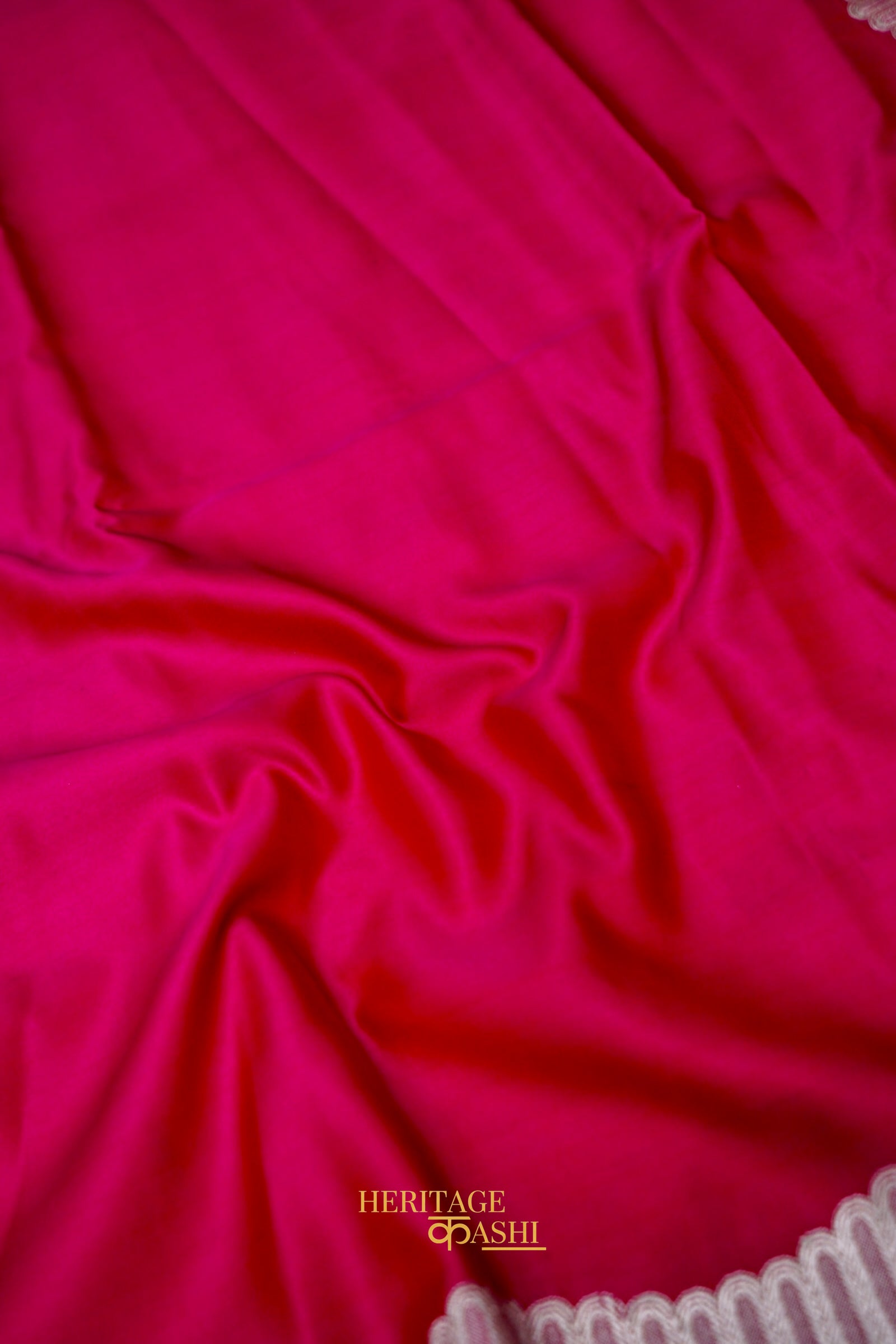 Hot Pink Soft Katan Designer Border Silk Saree