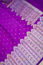 Royal Purple Mashru Meenakari Skirt Border Banarasi Silk Saree