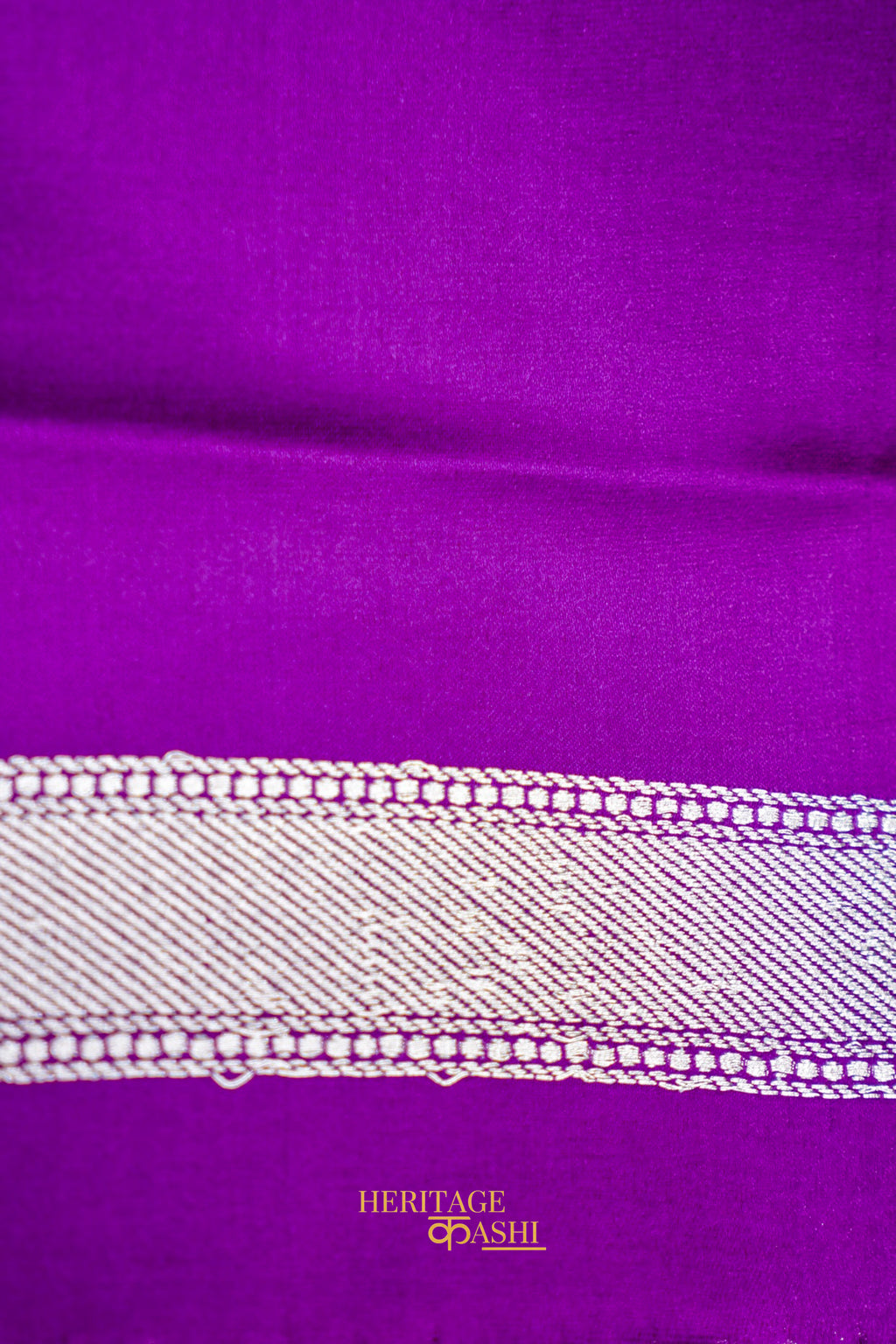 Royal Purple Mashru Meenakari Skirt Border Banarasi Silk Saree