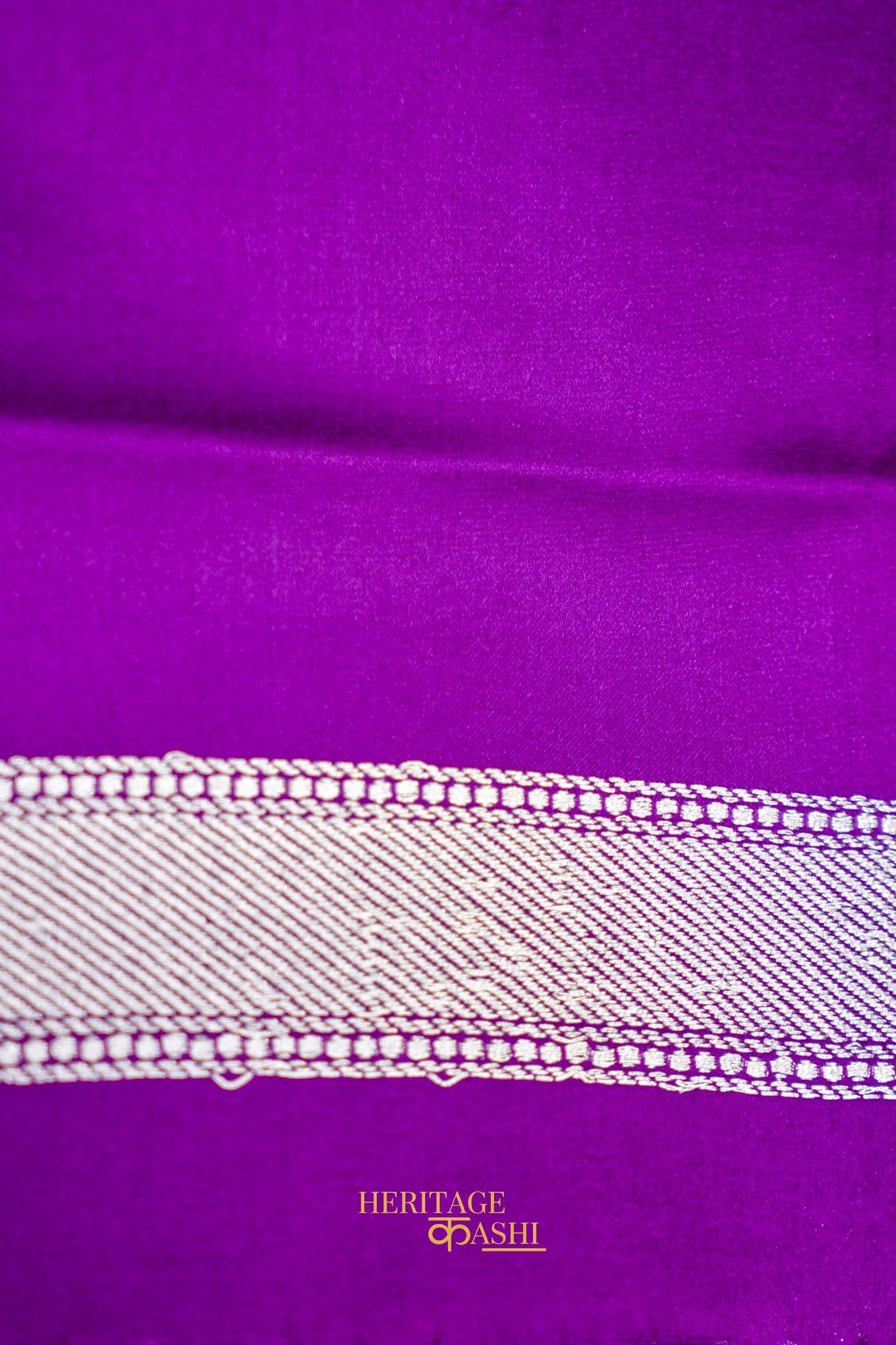Royal Purple Mashru Meenakari Skirt Border Banarasi Silk Saree
