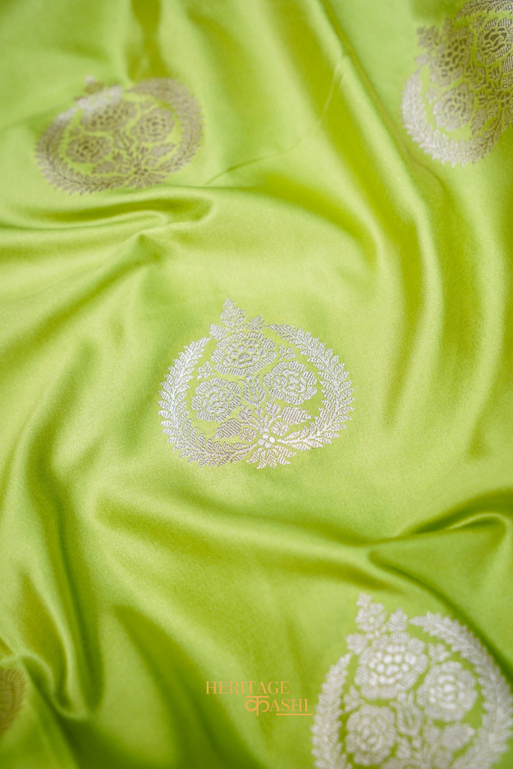 Aqua Green Mashru Designer Border Banarasi Silk Saree with Buta