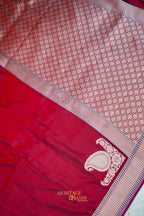 Premium Wine Red Katan Traditional Koniya Border Silk Saree
