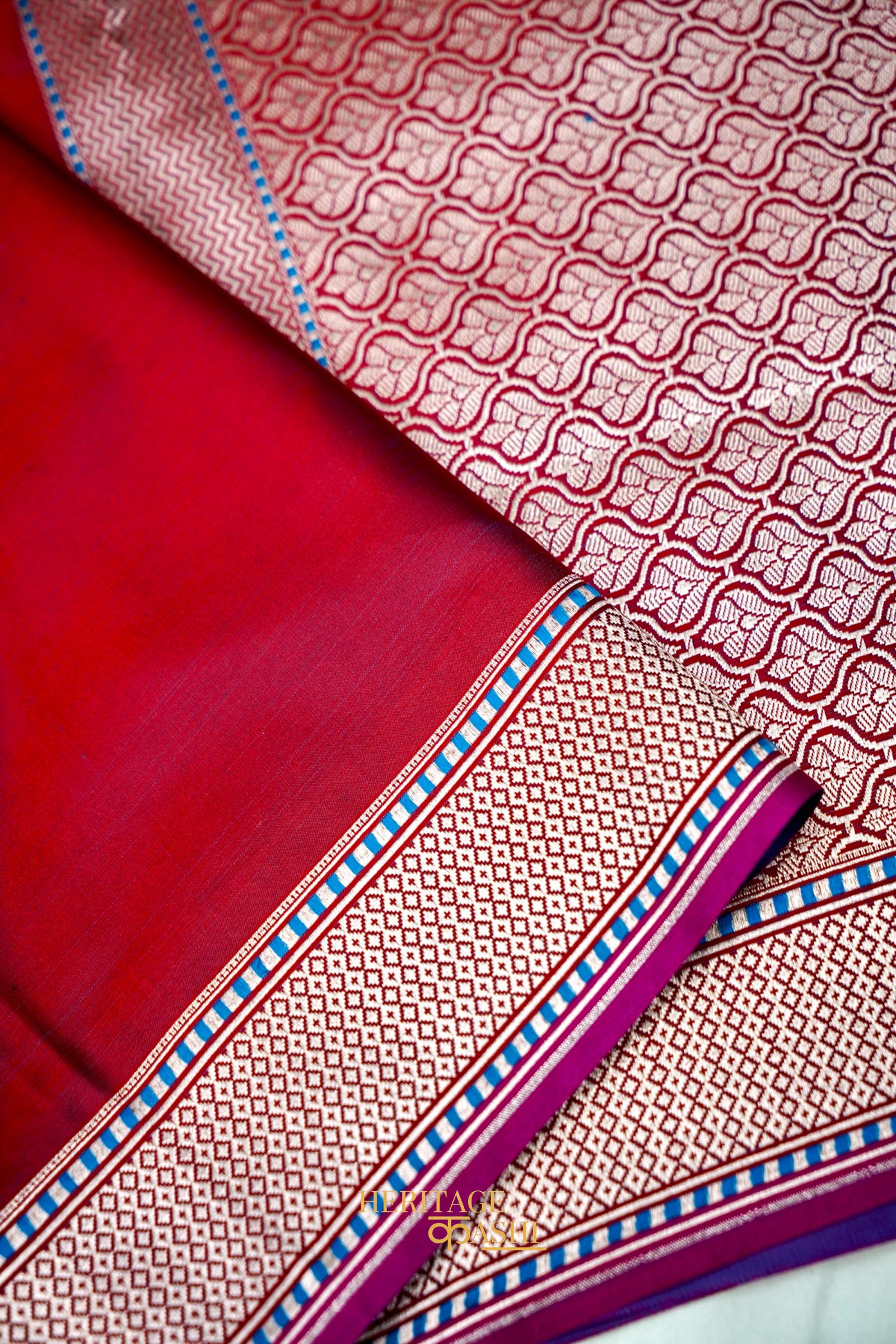 Premium Wine Red Katan Traditional Koniya Border Silk Saree