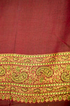 Antique Copper Satin Tanchoi Reshami Ektara Banarasi Silk Saree