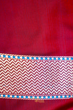 Premium Wine Red Katan Traditional Koniya Border Silk Saree