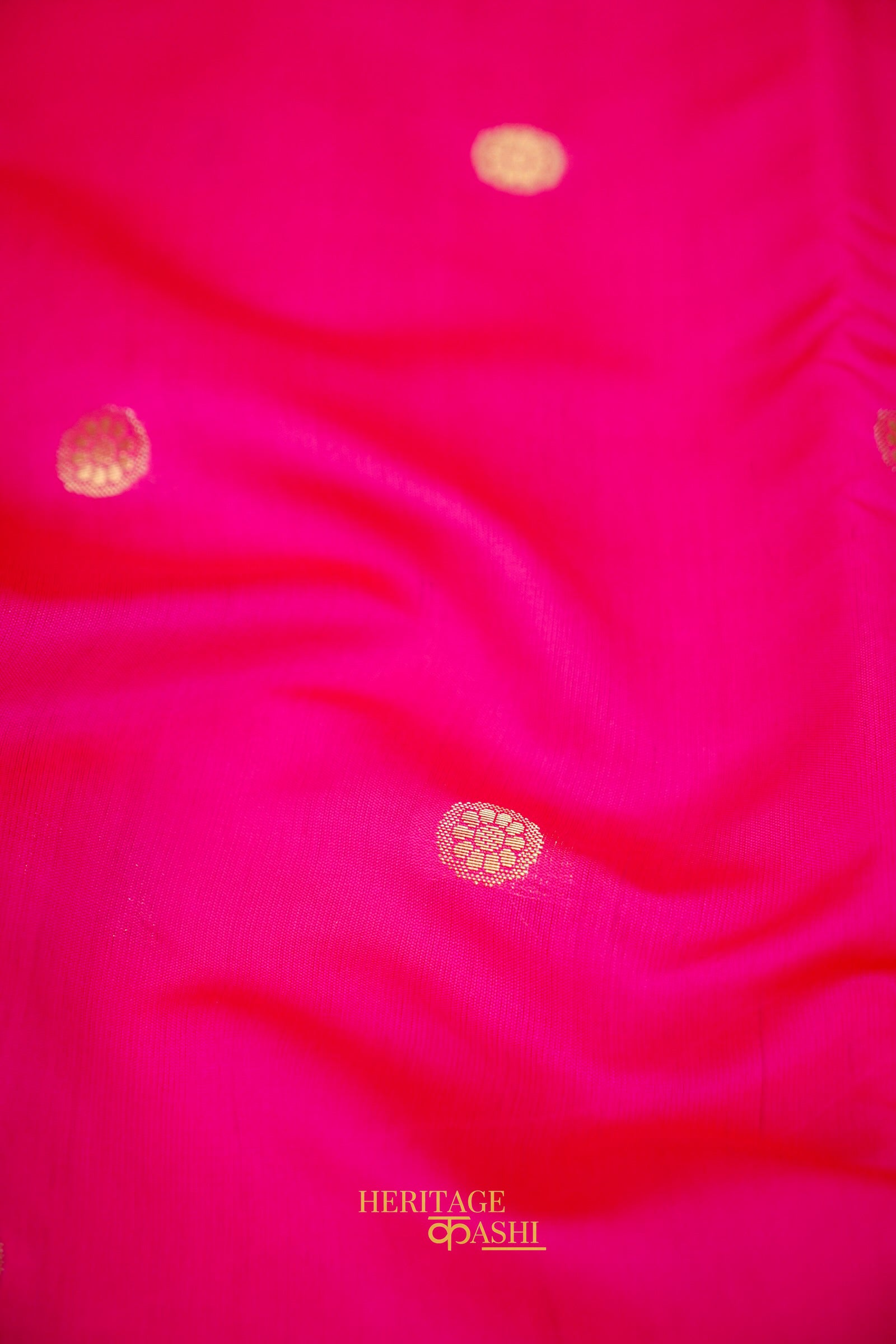 Pink Katan Banarasi Silk Saree with Rich Paisley Zari Border