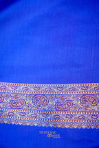 Royal Blue Satin Tanchoi Reshami Ektara Banarasi Silk Saree