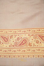 Champagne Beige Satin Reshami Dohra Ektara Banarasi Silk Saree