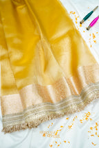 Honey Gold Maharani Tissue Banarasi Silk Saree