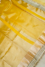 Honey Gold Maharani Tissue Banarasi Silk Saree