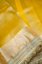 Honey Gold Maharani Tissue Banarasi Silk Saree