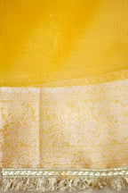 Honey Gold Maharani Tissue Banarasi Silk Saree