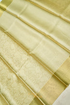 Nita Ambani Inspired Golden Embossed Soft Tissue Silk Saree
