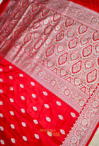 Rani Pink Swarovski Stone Work Mashru Banarasi Silk Saree