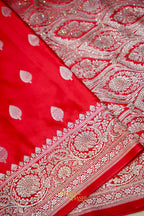 Rani Pink Swarovski Stone Work Mashru Banarasi Silk Saree