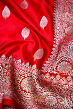 Rani Pink Swarovski Stone Work Mashru Banarasi Silk Saree