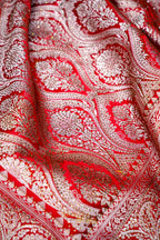 Rani Pink Swarovski Stone Work Mashru Banarasi Silk Saree