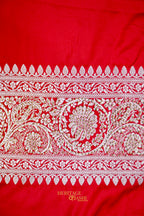Rani Pink Swarovski Stone Work Mashru Banarasi Silk Saree