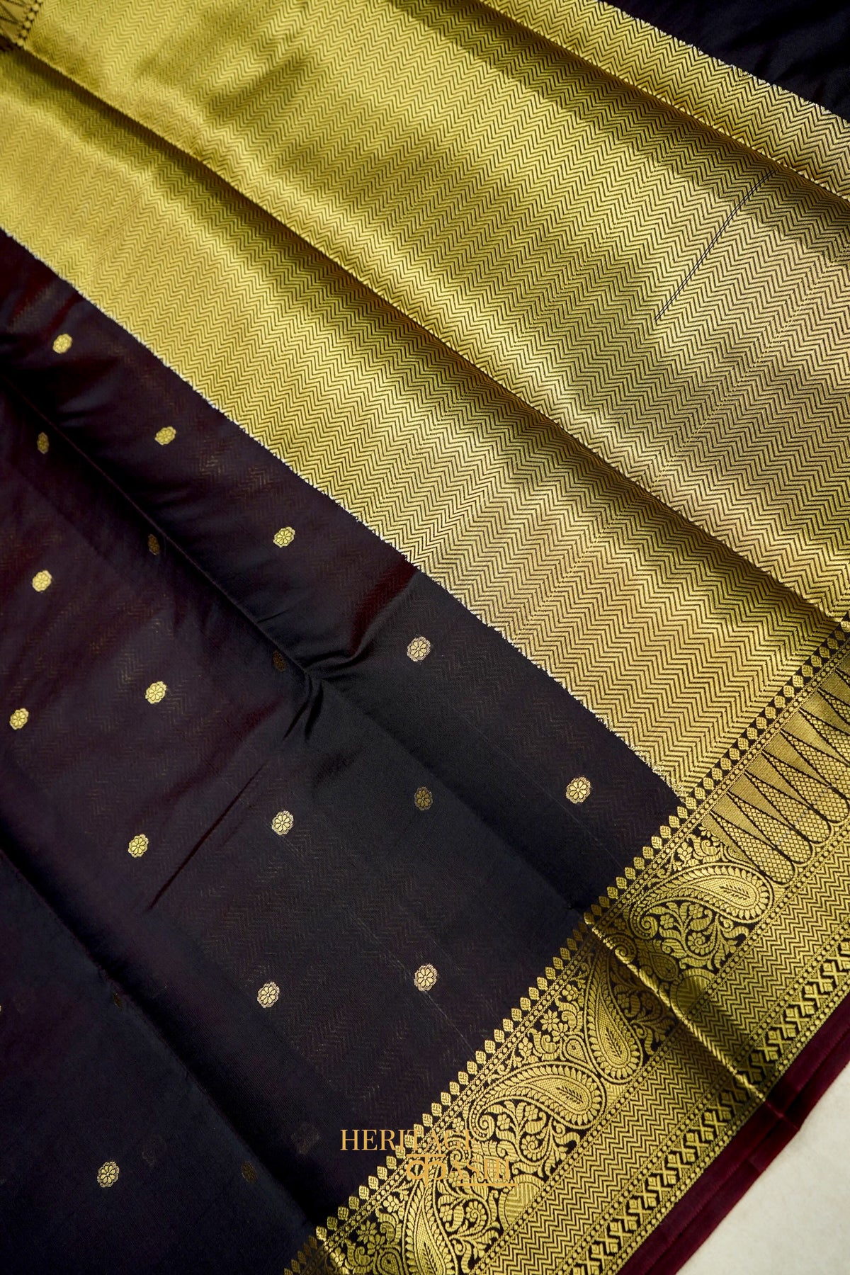 Classic Wine Katan Silk Banarasi Saree with Rich Paisley Zari Border