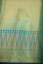 Turquoise Blue Katan Banarasi Silk Saree with Rich Paisley Zari Border