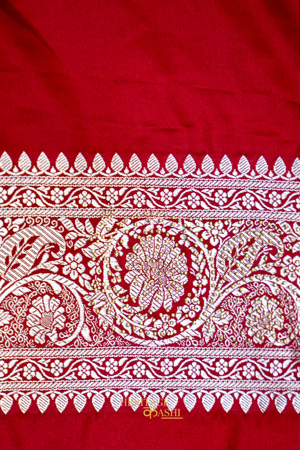 Deep Maroon Swarovski Stone Work Mashru Banarasi Silk Saree