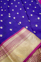 Royal Purple Soft Banarasi Zari Buti Silk Saree
