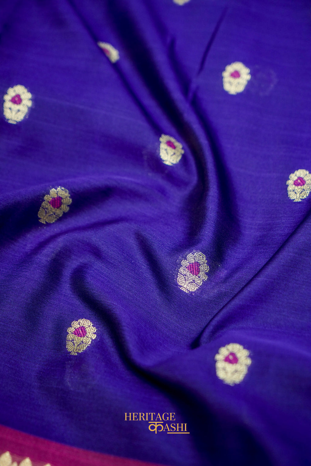 Royal Purple Soft Banarasi Zari Buti Silk Saree