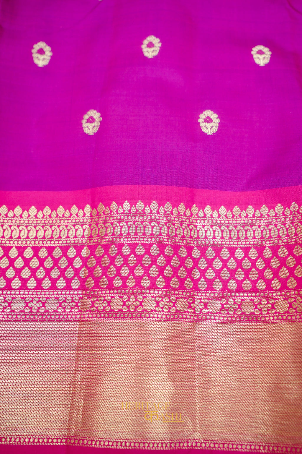 Royal Purple Soft Banarasi Zari Buti Silk Saree