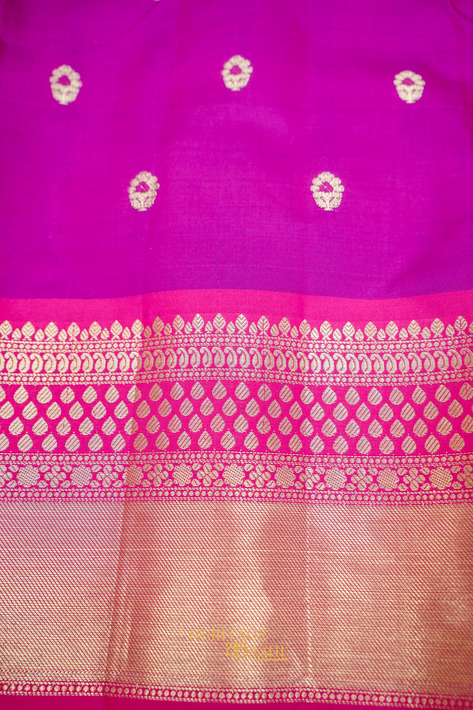 Royal Purple Soft Banarasi Zari Buti Silk Saree