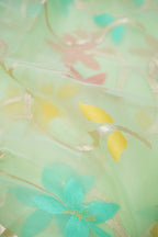 Mint Green Kora Silk Dhakai Floral Weaving Banarasi Saree