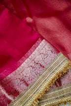 Gulabi Pink Maharani Tissue Silk Saree