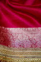 Gulabi Pink Maharani Tissue Silk Saree