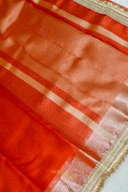 Burnt Orange Maharani Tissue Silk Saree