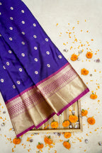 Royal Purple Soft Banarasi Zari Buti Silk Saree
