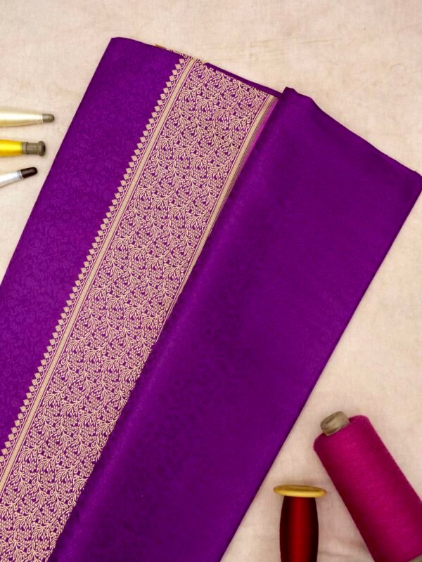Magenta Tanchui Satin Handloom Kadhuwa Saree