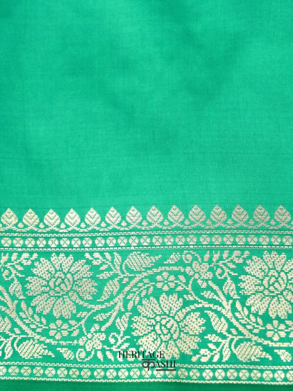 Pink Banarasi Silk Buti Saree - Image 6