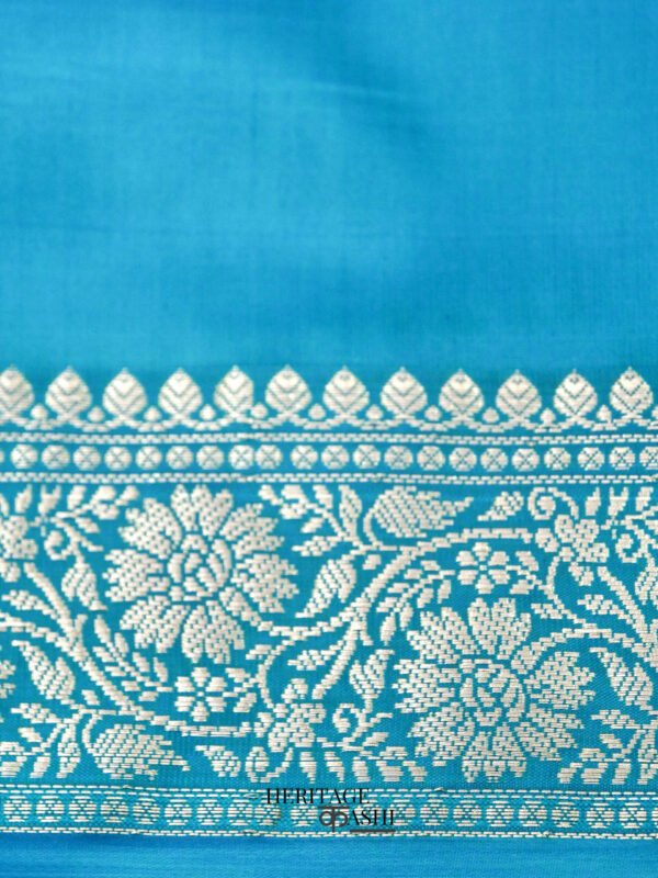 Red Banarasi Silk Buti Saree - Image 7