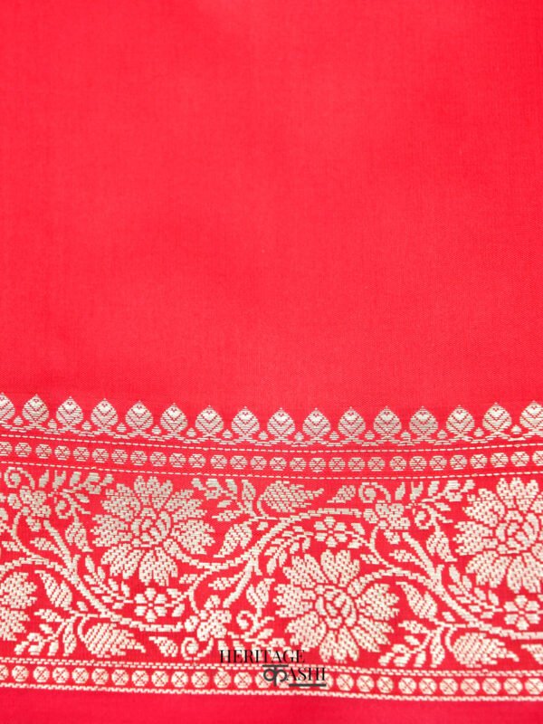 Mustard Yellow Banarasi Silk Buti Saree - Image 6