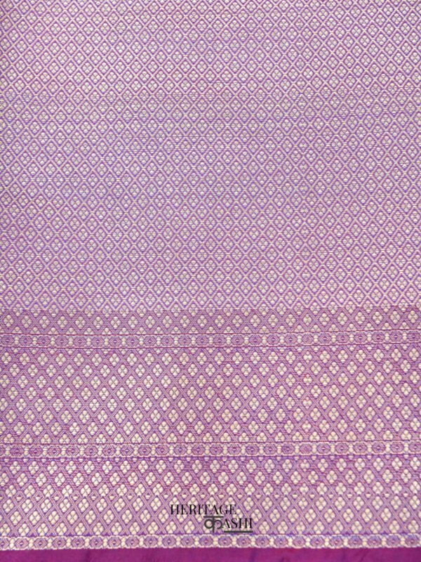 Magenta Colour Katan Floral Motif Ghatchola Designer Saree - Image 6