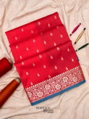 Red Banarasi Silk Buti Saree